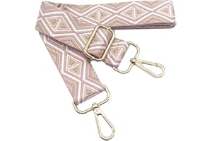 KERIOCUSI Tracolla Regolabile Colorata per Borse Donna Beige Rosa, 80-130cm Cinghia della Borsa con Gold Moschettone, Durevole per Crossbody Borsa, Chitarra, Borse Moderne Accessori, 3.8cm, 1203