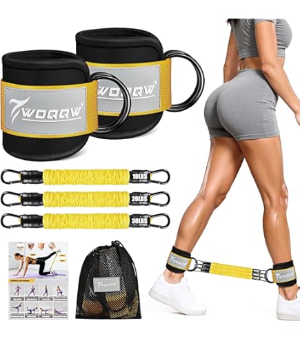 PESSLO QAOlDH Resistance Band,Figure 8 Resistance Band With Handles - View #2