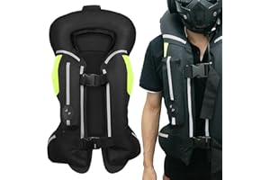 ZZJCY Gilet Airbag Moto per Uomini e Donne Adulti, Moto Elettronico Airbag Gilet, Motocross Meccanico Airbag Giacca con Striscia Riflettente e Schiena Armatura, per Motociclo e Equitazione,Nero,S