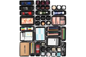 Cotepi PudeÅ‚ka do przechowywania, 42 sztuk organizerów do szuflad, nadajÄ…ce siÄ™ do prania,organizer do biura, do salonu, do systemu porzÄ…dkowania,przegrody szuflad