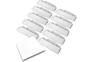 HABERCRAFTS 50 Suspension File Tabs and Inserts - Clear Plastic Filing Cabinet Tab Hanging File Tabs & Repositionable Label Insert File Name Tags for Suspension Folders Filing Index Dividers (50 Tabs & Inserts)