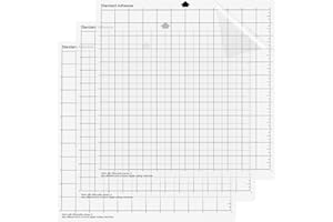 QUOTRE 3 tappetini da taglio plotter 30,5 x 30,5 cm (12 x 12 pollici), tappetino da taglio per Silhouette Ritratto, adesivo adesivo per Silhouette Cameo Viny Craft, per Cricut Explore Air 2/Air/One Maker