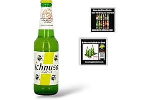 12 x 0,33l Birra Ichnusa Limone Bier - Radler auf sardische Art mit 2% Alc.inkl. Original Bierdeckel
