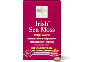NEW NORDIC LTD New Nordic Irish Sea Moss Extract - Powerful Tri-Algae Complex with Pure Kelp & Seaweed - Vegan & Gluten Free - Compressed Raw Powder - 30 Tablets