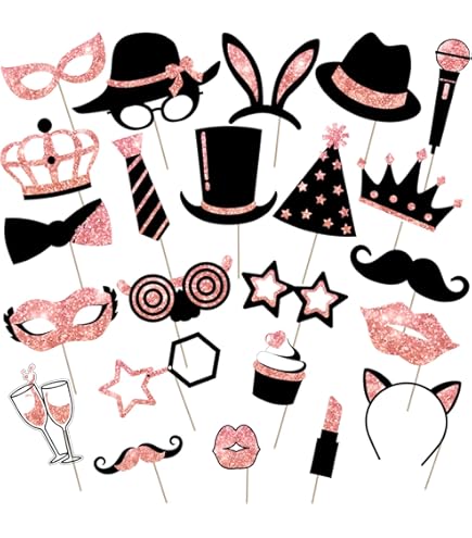 58 Pcs Accessoires Photobooth Kit Photobooth Accessoires Photo Accessoires De Photomaton Fête Pour Mariage Anniversaire NoëL Halloween Nouvel An Et D' Autres