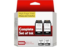 Sunnieink PG-545XL wkłady atramentowe czarne - 2 x 500 stron, zamiennik dla oryginalnych czarnych wkładów atramentowych Canon 545, tusz do drukarki 545 XL do Pixma TS3300 TR4500 TS3450 MG2550s TS3150