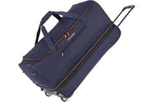 travelite borsone da viaggio con ruote, valigia trolley grande, volume espandibile, BASICS, valigia morbida arrotolabile, 70 cm, 98-119 litri
