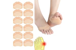 AOMIGT Coussinet Metatarsien, Coussinets Plantaires, 6 Paires Coussinets pour Talons Hauts, Coussinets pour oignon avant pied, Séparateur d'orteil de gel pour homme et femme, Soulager la Douleur