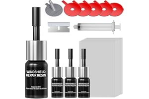 everfarel Kit Riparazione Parabrezza Auto, 4 Pezzi Kit Riparazione Vetro Auto, Kit Riparazione Parabrezza Auto, Set ripara Molti Tipi di Crepe nel Parabrezza dell'auto