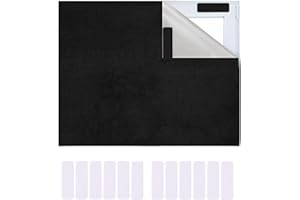 HXAIYOUU 100% Blackout Blinds Stick On, Temporary Black Out Curtains, Window No Drilling Blackout Blinds with Self Adhesive Tapes for Bedroom Nursery Loft RV Car (300x145cm)