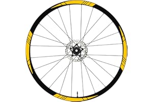 DualColorStampe Adesivi Cerchi Bici 26'' - 27,5'' - 28-29'' Pollici Ruota Bici MTB Bike Stickers Cerchi MTB B0006 (28-29'' Pollici, Giallo 21)