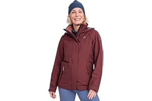 Schöffel Damen 3in1 Jacket Partinello L, wind- und wasserdichte Winterjacke mit separat verwendbarer Fleece Jacke, bequeme Regenjacke mit verstellbarer Kapuze