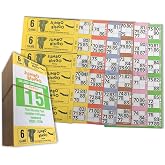 750 Boletos De Bingo 5 Páginas | 125 Tiras De 6 Tarjetas | Números Grandes Y Claros Para Jugar