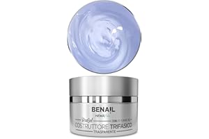 BENAIL Gel ricostruzione unghie coprente, eleastico e non crea sollevamenti. Gel costruttore per unghie trifasico non brucia in lampada per ricostruzione unghie, copertura o refil da 30 ml. (Trasparente)