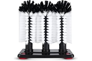 HERCHR Spazzola Lavabicchieri, 3 spazzole per lavabicchieri, Lavabicchieri con Ventose, Spazzole Pulisci Biberon, base a ventosa, Pratica spazzola per pulizia facile di bicchieri per Lavelli da Cucina