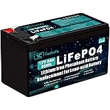 Batteria al Litio LiFePO4 da 12V 8Ah, Batteria al Litio a Ciclo Profondo Fino a 3000+ Cicli, Batteria Ricaricabile LiFePO4 da