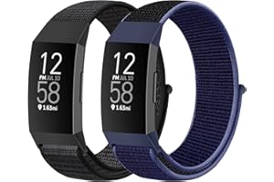 Larbolu Bracelets en nylon compatibles avec les bracelets Fitbit Charge 3/Fitbit Charge 4, doux et respirant, bracelet de rechange réglable en nylon, bracelet de sport pour femmes et hommes