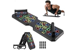 Flintronic 12/13/24/28 en 1 Planche Push up, Push Up Board Pliable, Planche a Pompe avec Poignées, Planche Pompe à Domicile Portable pour Pratiquer épaules, Poitrine, Entraînement Complet du Corps