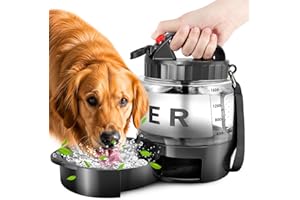 LESOTC Portable Dog Water Bottle Bowl - 1600ml Travel Water Bowl Dispenser for Dogs Leak Proof, Suitable for Large Pet Drinking, A Must Have for Outdoor, Camping, Walking, Beach, Hunting, and Other Scenes