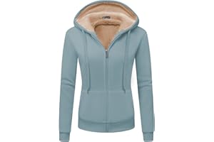 GEEK LIGHTING Felpa Donna con Cappuccio Foderata in Pile Calda Giacca Invernale con Zip Felpa Pile Donna Teddy Hoodie con Cerniera Sweatshirt Inverno Autunno S-2XL