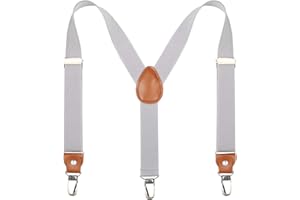 Kajeer Bretelles pour Enfants Hommes Femmes Elasticated - Réglable 3 Taille Les Clips Y Diverses Couleurs