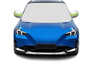 NUANGOO Frontscheibenabdeckung Auto,97.5 x 142 cm Winter Scheibenabdeckung Auto,Frostschutz Auto Frontscheibe, Anti-Schnee, Anti-EIS, Anti-Frost, geeignet für SUV, LKW und Limousine oder Kleinwagen