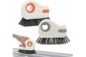 MONGTSAMZ Limpiar Ventanas Cepillo Ranuras - 2 en 1 Multifuncional Mano Limpieza Herramienta para Ventana Puertas y Esquinas para Limpieza de Puerta Cocina Baño Herramienta, 2 Piezas