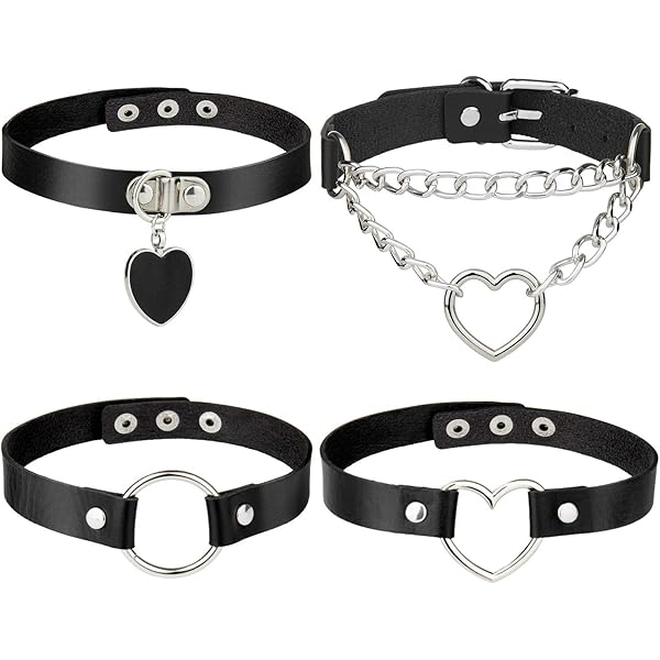 Ras De Cou Gothique Comius Sharp 4 Pièces Tour De Cou En Cuir