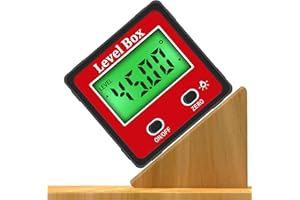 IFCOW LCD Digital Inclinometer Electronic Protractor Level Box Angle Finder Gauge Meter Bevel