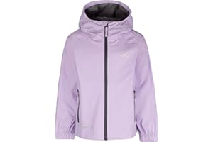 Trespass Kids Jacket Qikpac - Waterproof, Breathable, School Raincoat, 2 Zip Pockets, Full Zip, Adjustable Hood, Storm Flap, Ventilated Back, Lightweight, Packable