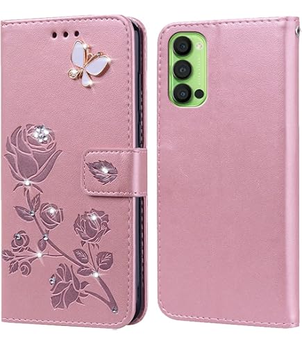 Leder Flip Case Für Oppo Reno 4 Pro 5G – Mit Magnetverschluss, Kartenfächern & Standfunktion, Stoßfest (Blau)