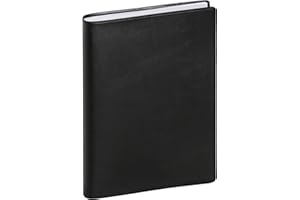 Exacompta - 174121E - Agenda journalier de bureau Journal 17 Barbara noir - 12 x 17 cm - Janvier à décembre 2026 - Coloris noir