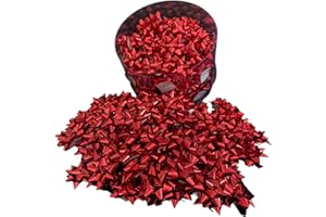 GMM Coccarde da Regalo adesive, Fiocchi da Regalo Adesivi, Confezione da 100 pz Rosse Metalliche, x Regali Natale, San Valentino, Compleanno, Laurea e Ricorrenze Varie.