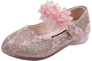 KLGR Kinder Prinzessin Schuhe Abendschuhe MäDchen Party Schuhe Tanzschuhe Blumen Perle Kleid Schuhe Hochzeitsschuhe Festliche Uniformschuhe Cosplay Schuhe Geburtstag Einzelne Schuhe Pumps Schuhe