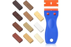 NAKUTITA Set per riparazione di cera dura, cera dura per riparazione di laminati per legno/piastrelle/parquet/laminato/vinile, set di cera per riparazione di mobili rivestimento in cera per fori per graffiare
