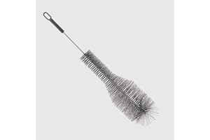 La Briantina Scovolo Lava Bottiglioni BOMBER – Spazzola con Setole Flessibili per Bottiglioni, Damigiane e Contenitori in Vetro – Manico con Occhiello – Ø 4/10 cm x 51 cm