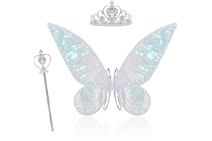 Idota Skrzydła wróżki dla dorosłych, skrzydła motyla dla dziewcząt, skrzydła wróżki dzieci, kostium wróżki dla dorosłych na Halloween, karnawał, urodziny, na imprezę, błyszczące skrzydła anioła