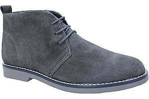 EVOGA Scarpe Polacchine Uomo Class Scamosciate Pelle Nabuk Inglesine Casual