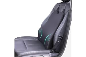 Lumbar Support Pillow for Car Seat/Home Chair/Dining Chair - Soft Memory Foam Back Support for Sitting or Driving Fatigue/Back Pain Relief - Dual Straps Fix The Back Support Pillow Pillow-Black