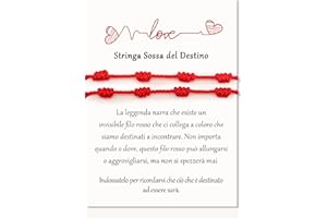 XIANGLONGY 2 Pezzi di Filo Rosso del Destino, Braccialetti Rossi Regolabile, Bracciale Filo Rosso del Destino, Amuleto Della Possessione, Unisex, Comodo da Indossare, Alla Moda e Versatile