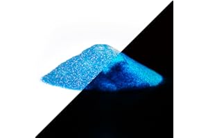 lumentics Paillettes phosphorescentes bleu - Paillettes phosphorescentes - UV phosphorescentes - Brillantes dans le noir - 50 g