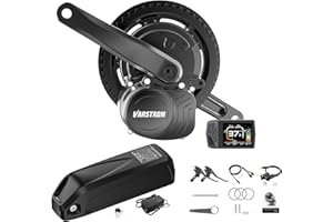 VARSTROM TSDZ Motore Centrale 36V 250W TSDZ2B con Schermo LCD EKD01 Multilingua, Kit di Conversione Bici Elettrica TSDZ2 2024 Versione Motore Centrale Sensore di Torque