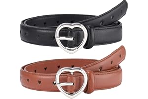 Coubeau 2 pièces Ceinture en Cuir Enfant Fille - Ceinture réglable pour enfants de Sport pour filles et garçons