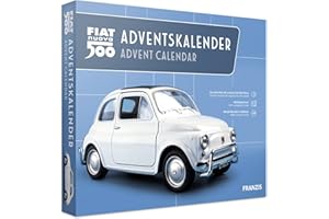 Fiat 500 Adventskalender: Mehrteiliges Metallmodell im Maßstab 1:38, mit Begleitbuch, Aufbauanleitung und Hintergrundwissen