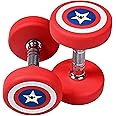 PUMP UP Captain America Dumbbell 7.5kg Set/Dumbbells Pair For Home Gym Exercise And Commercial Use/Dumble For Full Body Workout For Men, Women And Adult,Unisex/Weight 15kg.