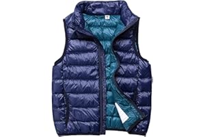 SK Studio Enfant Doudoune Sans Manches Chaud Col Garçon Fille Down Coton Gilet