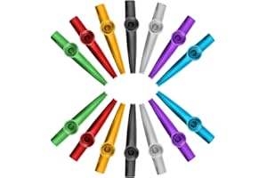 DGUSO Kazoo Instrumento 14 Kazoo Set Kazoos Metal AleacióN De Aluminio Kasu Instrumentos Musicales En 7 Colores Metal Kazoo Para NiñOs Y Amantes De La MúSica Principiantes NiñOs Fiesta.
