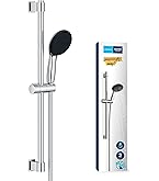 GROHE Vitalio Comfort 110 QuickFix Doucheset (vierkant 11 cm handdouche, 2 sproeiers: regen en straal, doucheslang 1,75 m, rail 90 cm, waterbesparing, eenvoudig te monteren met GROHE QuickGlue), mat