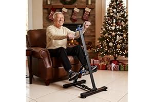 EASYVIBE Arm and Leg Exercise Bike for Seniors - Folding Pedal Exerciser for Elderly, Adjustable Hand Bike for Physical Therapy,Knee Stroke Therapy Equipment, Non-slip Suckers and Anti-scratch Feets for Option