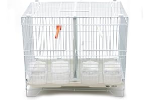 BPS BUENA PET SHOP BPS Klatka inkubacyjna Klatka dla ptaków z karmnikiem do poidła skoczkowego Rozmiar M/L (M: 40 x 27 x 35 cm) BPS-1304